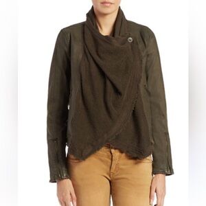 NWT Free People Drape Olive moto Jacket
